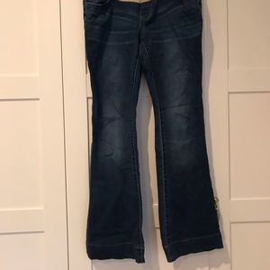 Indigo blue maternity jeans